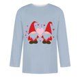 thumbnail image 4 of Jinhomg Mens 2025 Holiday Tees Novelty Funny Valentine's Day Gnome Print T-Shirts Lightweight Comfy Short Sleeve Crew Neck Tops Light Blue XL, 4 of 5