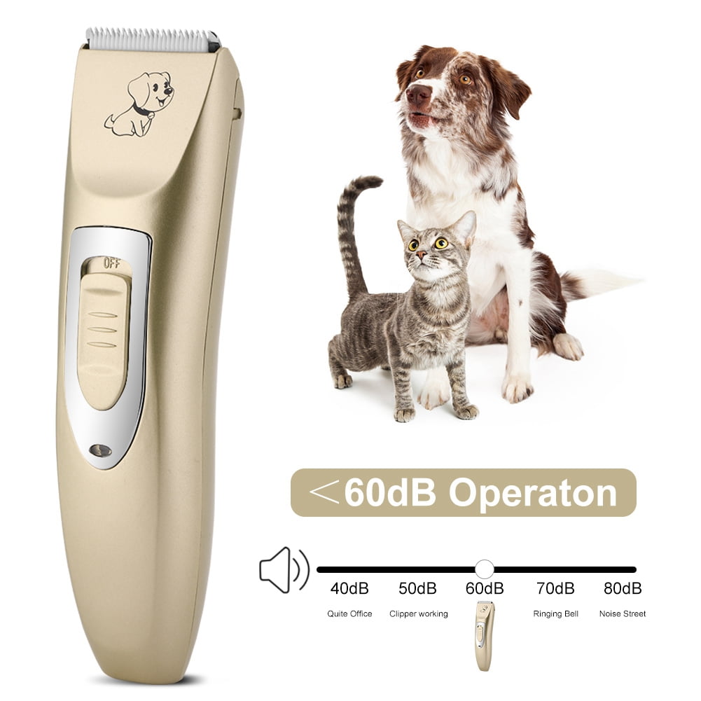 Cordless Dog Trimmer Low Noise Pet Hair Remover Clippers| Professional Cat Hair Trimmer JKHK Electric Dog Clippers USB Rechargeable Dog Grooming Clippers 