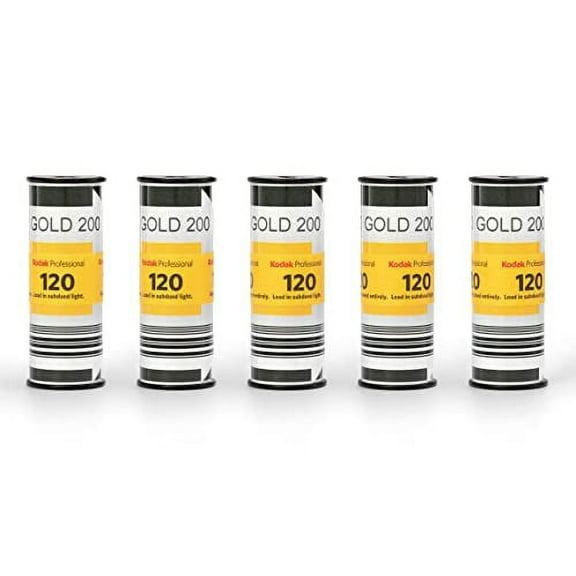 Kodak Gold 200 Color Negative Film, 120 Roll Film, 5-Pack
