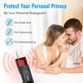 thumbnail image 1 of CNKOO Hidden Camera Detector Spy Camera Finder for Hotels  RF Detectors for Travel Portable  5 Levels Sensitivity 3 Modes  Camera Detector for Hotels  Home  Office  Black, 1 of 6