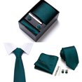 thumbnail image 4 of Conjunto de corbata para hombre,Conjunto de corbata para hombre Corbata de poliéster para hombre con clip y gemelos muy recomendado, 4 of 8