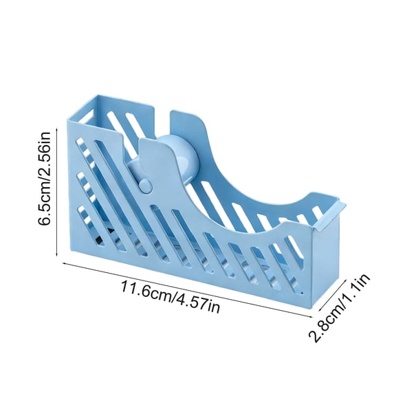 Blue Iron Desktop Tape Dispenser Antiskid Base Smooth Roller For Tape Up To 25Mm Office Home Cutter Holder