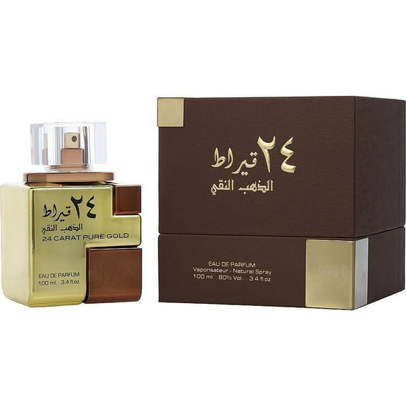 Lattafa 24 Carat Pure Gold Perfume for Men - 3.4 oz eau de parfum spray New Box