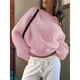 thumbnail image 5 of Suéter Holgado de Cuello Redondo y Larga Abullonada para Mujer. Rosa S, 5 of 7