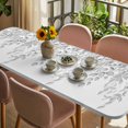 thumbnail image 3 of Eucalyptus Leaves Table Cloths for 8 Foot Rectangle Tables, Grey Summer Botanical Weeping Patio Waterproof Elastic Fitted Tablecloths, Washable Rectangular Table Cover for Camping, 3 of 8