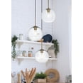 thumbnail image 6 of Shimmer 3 Light Pendant in Satin Gold and Clear, 6 of 7