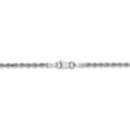 thumbnail image 3 of 14k White Gold 2.25mm D/C Rope Chain, 3 of 3