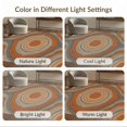 thumbnail image 7 of ODIKA 6'x9' Ultra-Soft Area Rug, Ring Tone Bands Concentric Annual Rings Earthy Farmhouse Stump Grain Refined None Washable, Bare feet friendly, Silk-Touch for Guest Room, Bedroom, 7 of 7