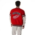 thumbnail image 2 of Unisex The Wild Collective  Red Detroit Red Wings Drop Shoulder Full-Snap Varsity Jacket, 2 of 4