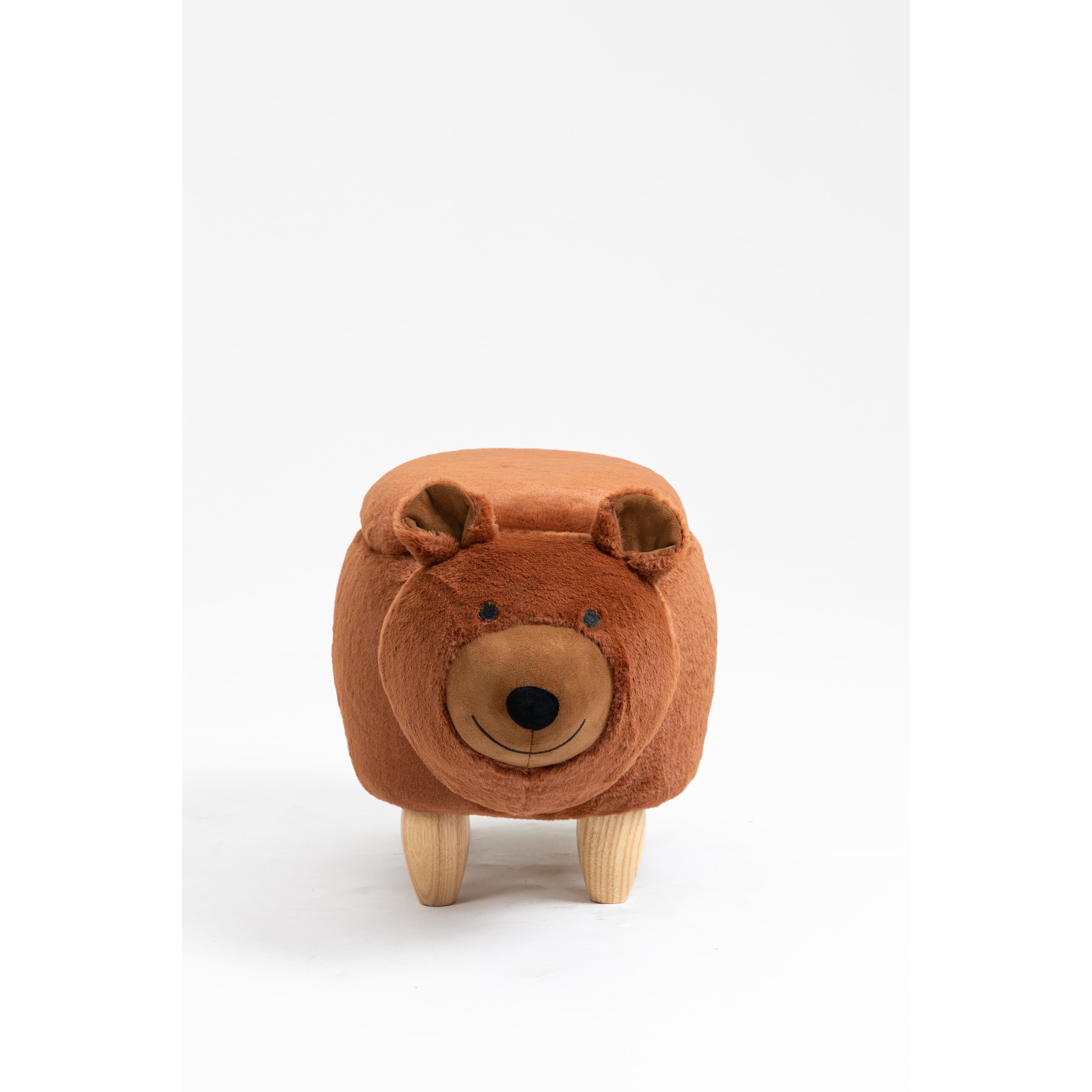 Animal Upholstered Storage Kids Ottoman Bear Ottoman