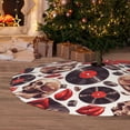 thumbnail image 5 of KLL 36" Christmas Tree Skirt record lips Skull Xmas Tree Skirts Mat for New Year Xmas Holiday Party Indoor Outdoor Home Decoration, 5 of 5