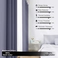thumbnail image 2 of Ample Decor Blackout Curtain 46 x 95 inch Light Purple Set of 2 Panels, Room Darkening for Bedroom, Noise Reducing, Privacy Protection, 2 of 6