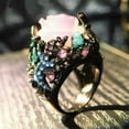 thumbnail image 2 of HOOUN Women Multicolor 925 Silver Rings Cubic Zirconia Wedding Jewelry Gift Size 6-10-#5-6, 2 of 2