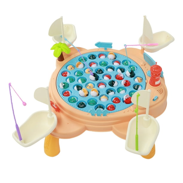 Tablero Giratorio De Pescado, Mesa De Juego De Pesca Magnética Divertida Con Música Interactiva Educativa Para Niños