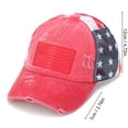 thumbnail image 2 of QSAWXQZ Women's Baseball Cap Independence Day Flag Hollow Out Mesh Adjustable Cotton Outdoor Sun Hat Lightweight Travel Headwear Free Size, 2 of 5