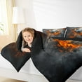 thumbnail image 4 of Erosebridal Youth Soccer Bedding Sets Toddler with Comforter,Football Sports Duvet Insert,Orange Black Comforter Sets Toddler Size For Teens,Ultra Soft Bedroom Decor Reversible,2pcs, 4 of 8