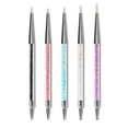 thumbnail image 1 of Juego de 5 pinceles finos para uñas, de doble punta, para decoración de uñas, pinceles profesionales para gel, pinceles finos para decoración de uñas, para hacer manualidades con gel con purpurina, 1 of 1