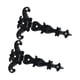 thumbnail image 5 of 2 bisagras para puertas con tornillos. Kit de herrajes decorativos para sala de estar o joyería. Negro, 5 of 9