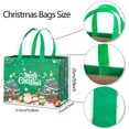 thumbnail image 3 of Owis 16 Pack Christmas Gift Bags, Non-woven Reusable Tote Bags with Handles for Xmas Gift Wrapping, 12.8" x 9.7" x 6.7", 3 of 7