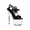 Black, variant on 709-ZAHRA, 7" Feather And Rhinestone Sandal