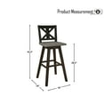 thumbnail image 6 of OakvillePark Roscoe Swivel Pub Height Barstool (Set of 2), Black/Gray, 6 of 7