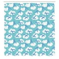 thumbnail image 3 of Ambesonne Airplane Shower Curtain, Boy Playroom, 69"Wx70"L, Turquoise White Blue, 3 of 5