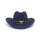thumbnail image 4 of Minnieouse Sombrero formal de estilo étnico único, transpirable y ligero, sombrero de vaquero occidental de cachemira Sombreros blanco, 4 of 6