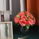 thumbnail image 4 of (Rosa roja) columna romana de boda guía de carretera Bola de flores de seda sintética decoración de salón de coche de boda accesorios de boda, 4 of 5