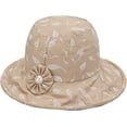 thumbnail image 6 of CoCopeaunts Summer Bucket Hat for Women White Pearl Decorated Beach Outdoor Travel Sunscreen Cotton Foldable Ladies Bucket Cap, 6 of 8