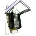 thumbnail image 5 of Attic Pull Down Ceiling Ladder Retractable Attic Folding Extension Loft Stairs Black & White Aluminum-Magnesium Alloy 13 Steps, 5 of 7