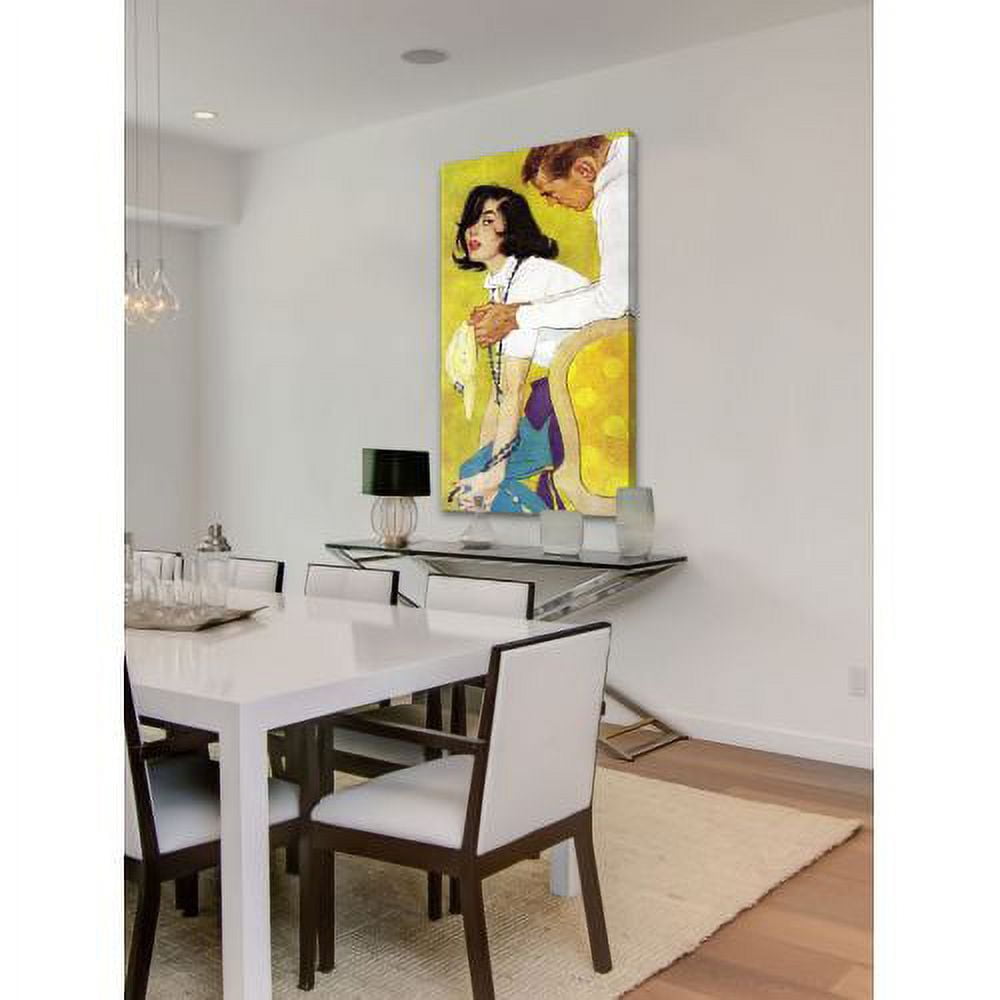 "Love Is a Waiting Game" Painting Print on Wrapped Canvas
