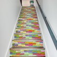 thumbnail image 3 of Modern Coloful Abstract Watercolor ceramic tile Peel and Stick Vinyl Stair Riser Decals Staircase Tile Stickers Decor Modern Marble Decoration Self-Adhesive, 3 of 9
