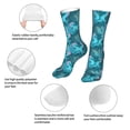 thumbnail image 3 of Bingfone Seahorse Prirnt Women's Men's Fun Pattern and Solid Crew Socks-1 Pair Pack-Cool & Classic Novelty Design Gifts, 3 of 7