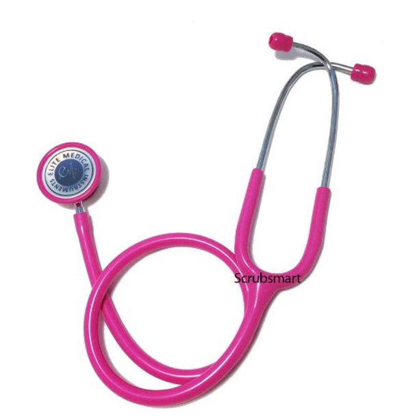 EMI Hot Pink Clinical Light Weight 4oz Dual Head Stethoscope Walmart