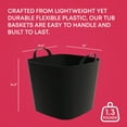 thumbnail image 3 of Life Story 26 Quart Flexi Tub, Versatile Storage Tote, Home Organizer, Black, 3 of 8