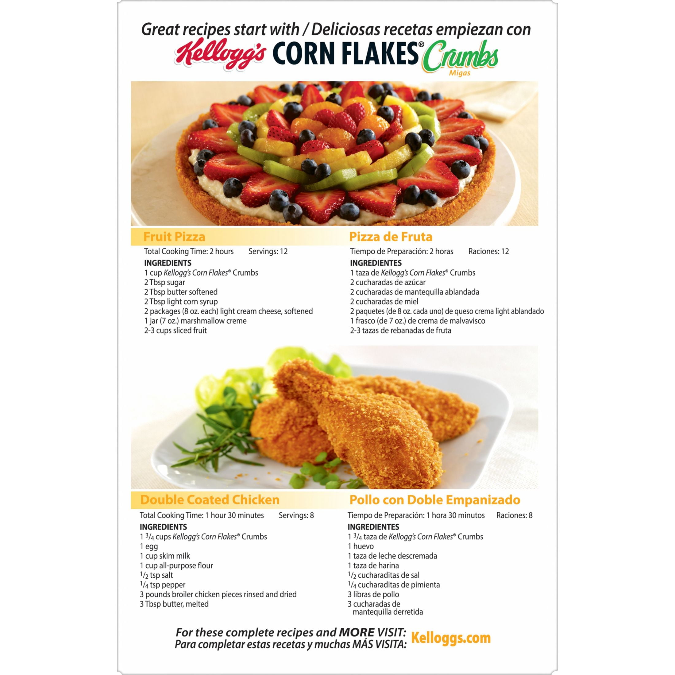 (4 pack) Kellogg's Corn Flakes Original Crumbs, 21 oz