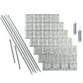 thumbnail image 1 of FASÄDE Traditional Style 1 Decorative Vinyl Backsplash 15 sq ft Kit in Brushed Aluminum, 1 of 6