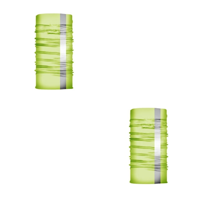 sweethay Polaina reflectante para el cuello a prueba de polvo Color sólido protector facial pesca motociclismo Camping bufanda de repuesto Amarillo 2Conjunto