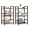 Rustic Brown + Black, variant on Costway 1 PCS 3-Tier Bookshelf with Metal Frame & Wooden Storage Racks for Living Room, Study Rustic Brown + Black