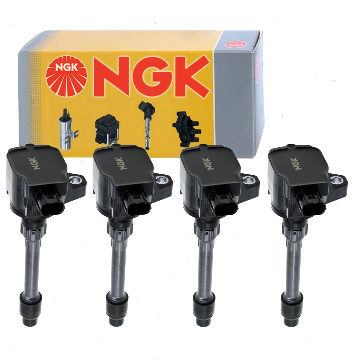 4 pc NGK Ignition Coils compatible with Honda Element 2.4L L4 2003