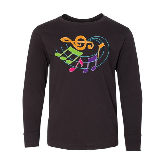 Inktastic Music Notes Musical Long Sleeve Youth T-Shirt