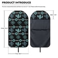 thumbnail image 7 of Uourmeti Teal Cactus Geometric Pattern Sweat Carseat Protector Universal Terry Cloth Car Seat Cover, Machine Washable Soft Car Seat Towel Cover Fit for Trucks Vans SUVs, 7 of 7