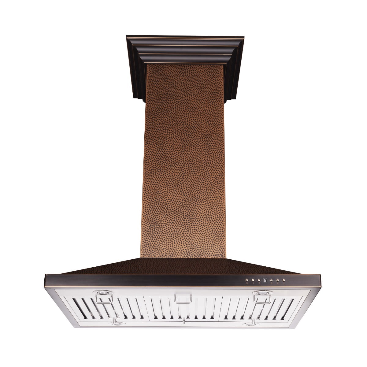 ZLINE 36 in. Designer Series Hand Hammered Copper Island Mount Range Hood (8GL2Hi-36)