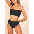 thumbnail image 3 of Maillots de Bain Bandeau 2 Pièces Taille Haute pour Femme, 3 of 6