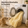 thumbnail image 6 of Yellow Emotional Support Pet Blanket, Ribbed Flannel Plush Throw for Dogs and Cats, Soft Washable Cover for Couch, Bed, Crate, 6 of 7