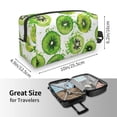 thumbnail image 4 of Goofa Green Kiwi Printed Toiletry Bag with Handle,Large Capacity Travel Makeup Cosmetic Bag for Women, Carry on Airport Airline Compliant Bag, 4 of 9