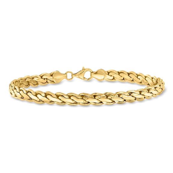 Ross-Simons 10kt Yellow Gold Curved-Link Bracelet, Women's, Adult