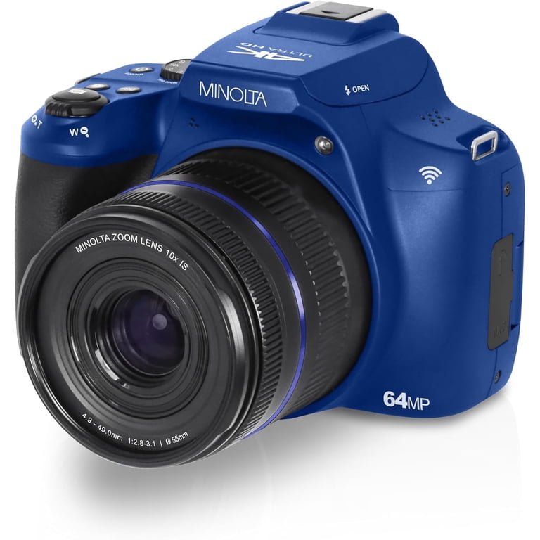 Minolta 64MP Auto Focus Digital Camera 10x Optical Zoom, 4K Ultra