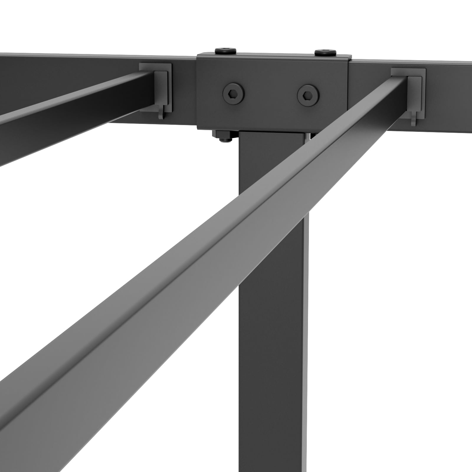 Yoneston King Size Heavy Duty Metal Bed Frame 16" Beds Frames with Storage