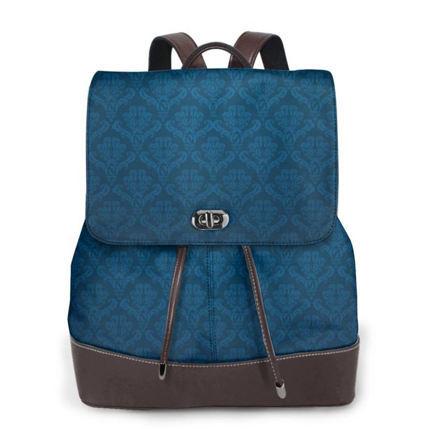 Fotbe Dark Blue Mochila Bolso con Estampado para Mujer, Mochila Antirrobo de Nylon Impermeable, Bolsa Ligera de Hombro